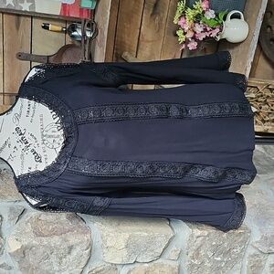 BOHO GYPSY COLD SHOULDER TOP W BELL SLEEVES